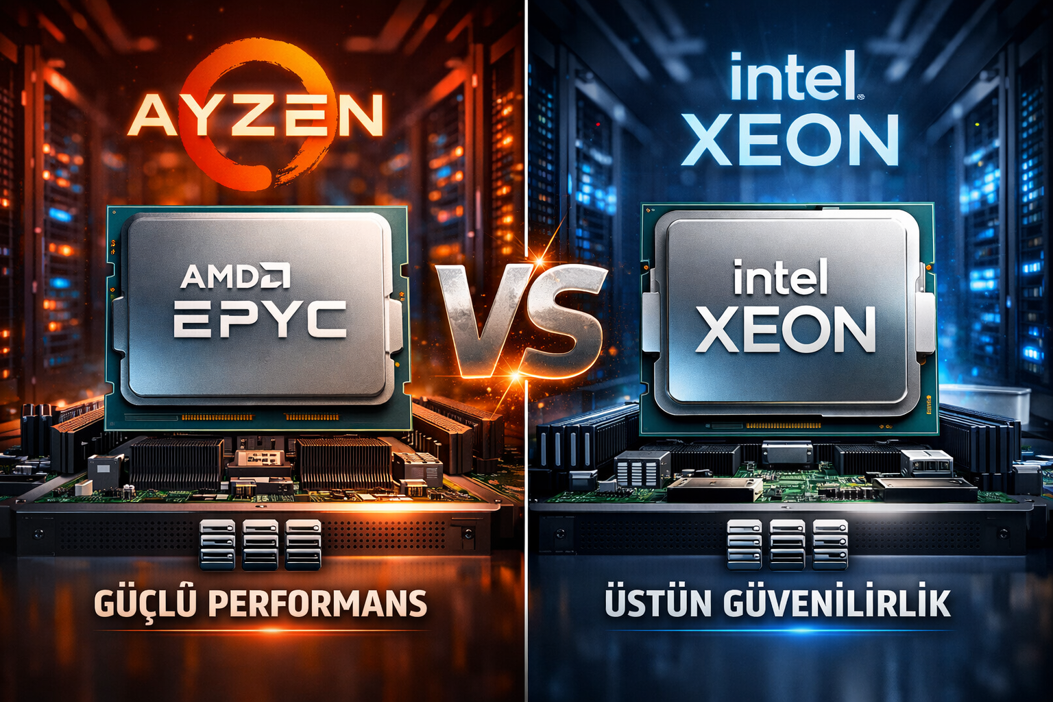 En İyi Sunucu İşlemcisi Hangisi? AMD Ryzen mi Intel mi?