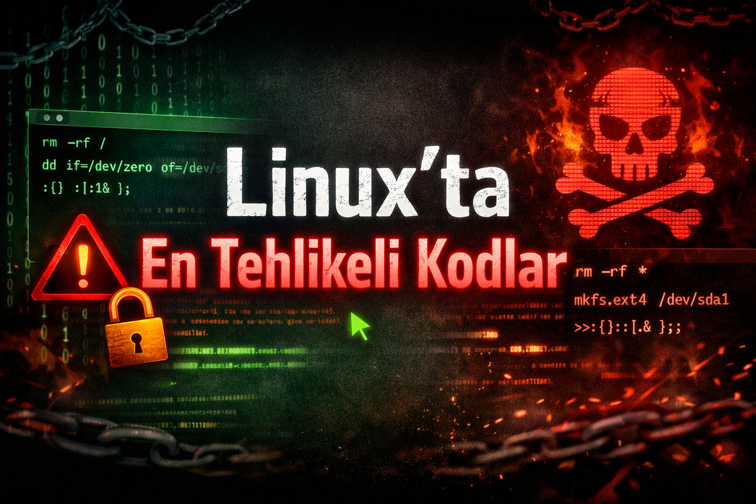 Linux’ta En Tehlikeli Kodlar: Riskli Komut Sınıfları, Saldırı Senaryoları ve Korunma Yöntemleri