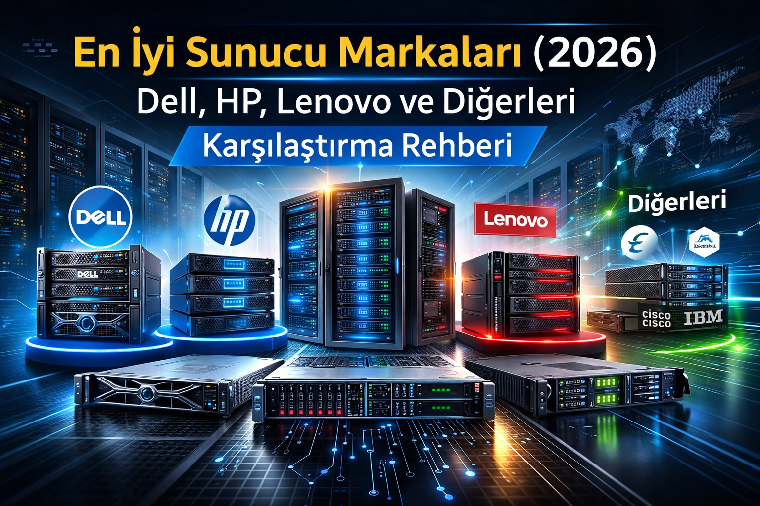 En İyi Sunucu Markaları (2026) – Dell, HP, Lenovo ve Diğerleri Karşılaştırma Rehberi